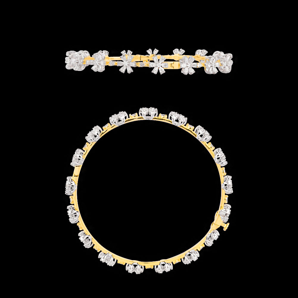 Delicate Bangles – 18K Two Tone (Rose Gold + Yellow Gold) | Gharenu GH048BNGBA-1160 Delicate Bangles – 18K Two Tone (Rose Gold + Yellow Gold) | Gharenu GH048BNGBA-1160