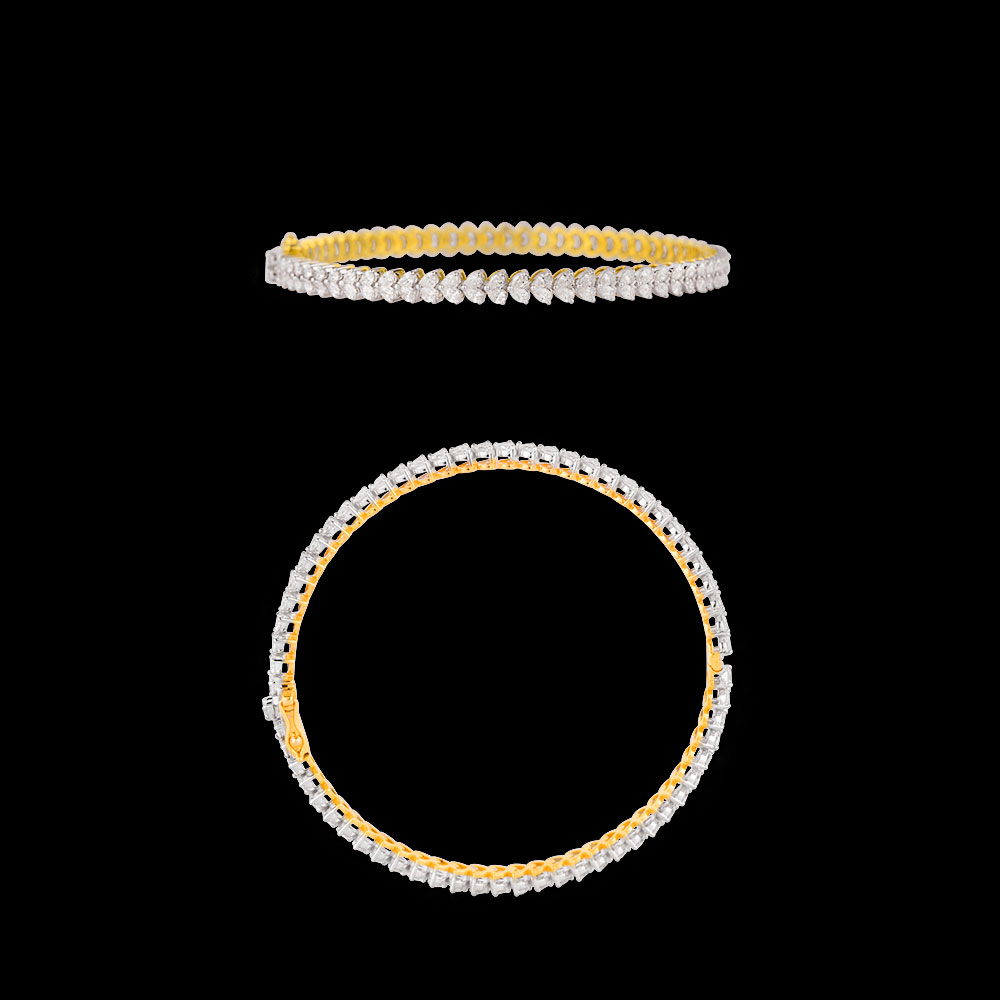 18K Two Tone (White Gold + Yellow Gold) EXCLUSIVE BANGLES