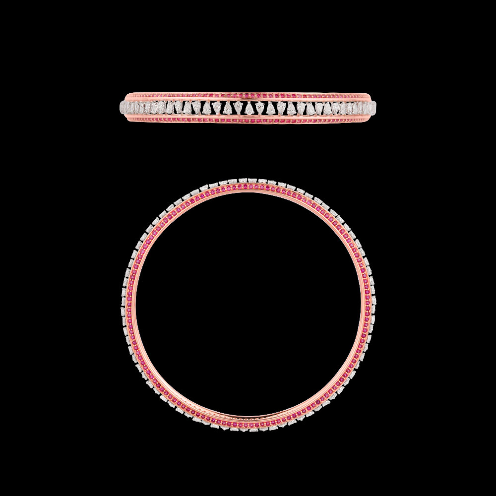 Delicate Bangles – 18K Rose Gold | Gharenu GH062BNGTBNF-0800B
