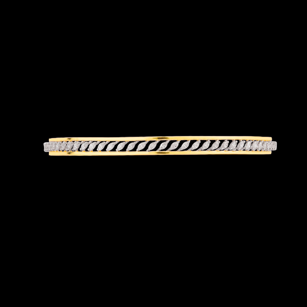 Exclusive Bangles – 18K Two Tone (Rose Gold + Yellow Gold) | Gharenu GH062BNGTBNF-0826 Exclusive Bangles – 18K Two Tone (Rose Gold + Yellow Gold) | Gharenu GH062BNGTBNF-0826