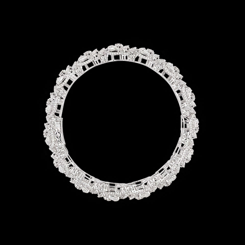 Exclusive Bangles – 14K White Gold | Gharenu GH078BNGSPJBG-0355 Exclusive Bangles – 14K White Gold | Gharenu GH078BNGSPJBG-0355