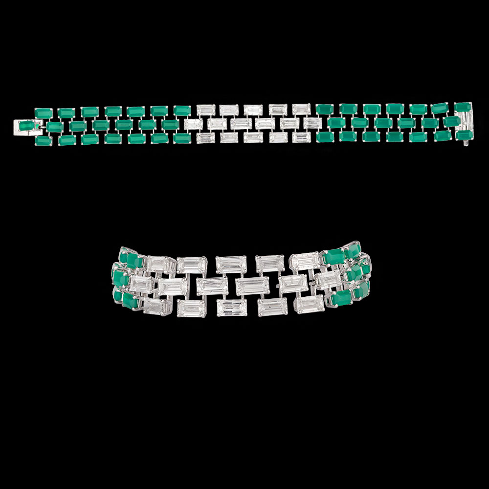 Bracelets – 18K White Gold | Gharenu AYV-AAA-622-1_BLK