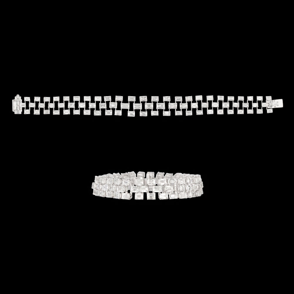 Bracelets – 18K White Gold | Gharenu AYV-AAA-653-1_BLK