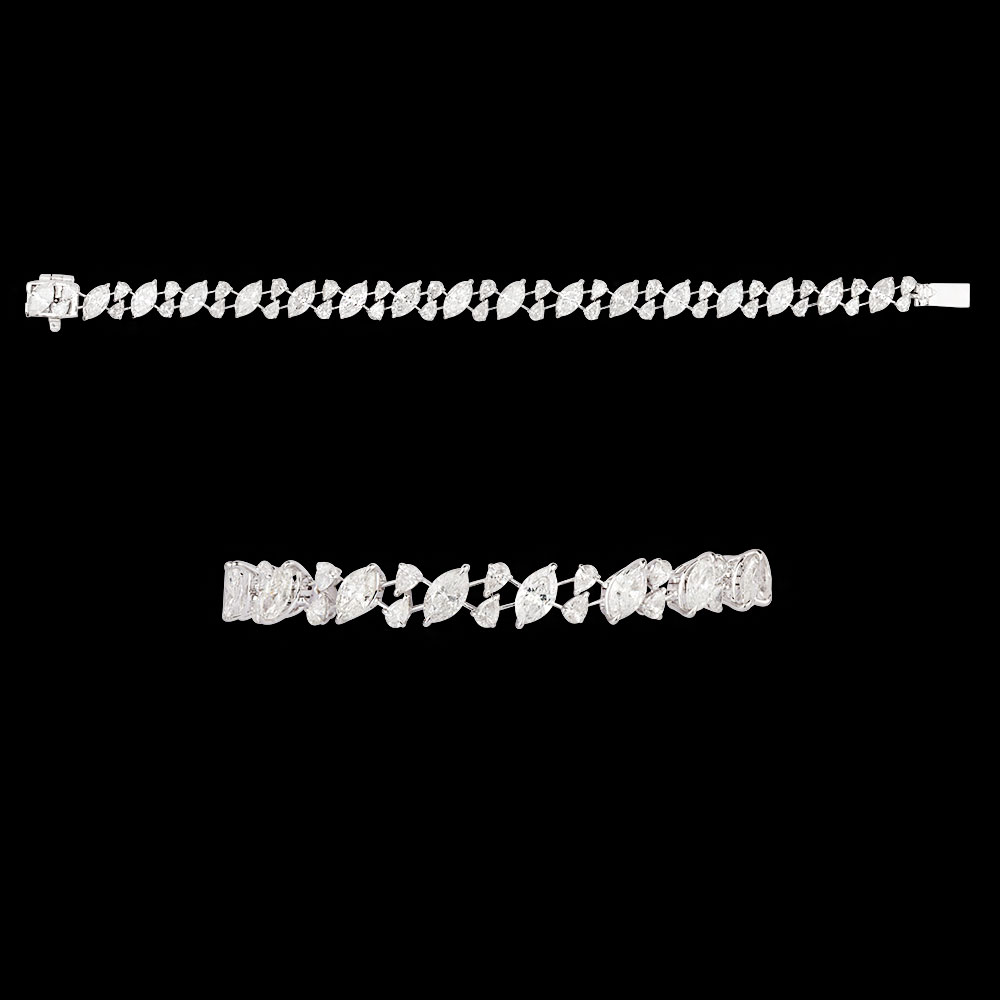 Bracelets – 18K White Gold | Gharenu AYV-AAA-704-1_BLK