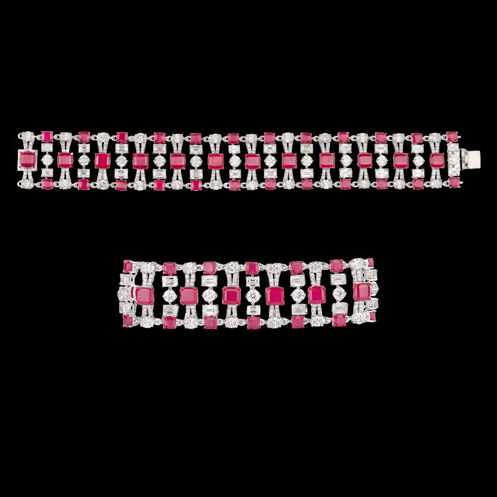 Gemstone Bracelets – 18K White Gold | Gharenu GH004WBRNDP11250(R)