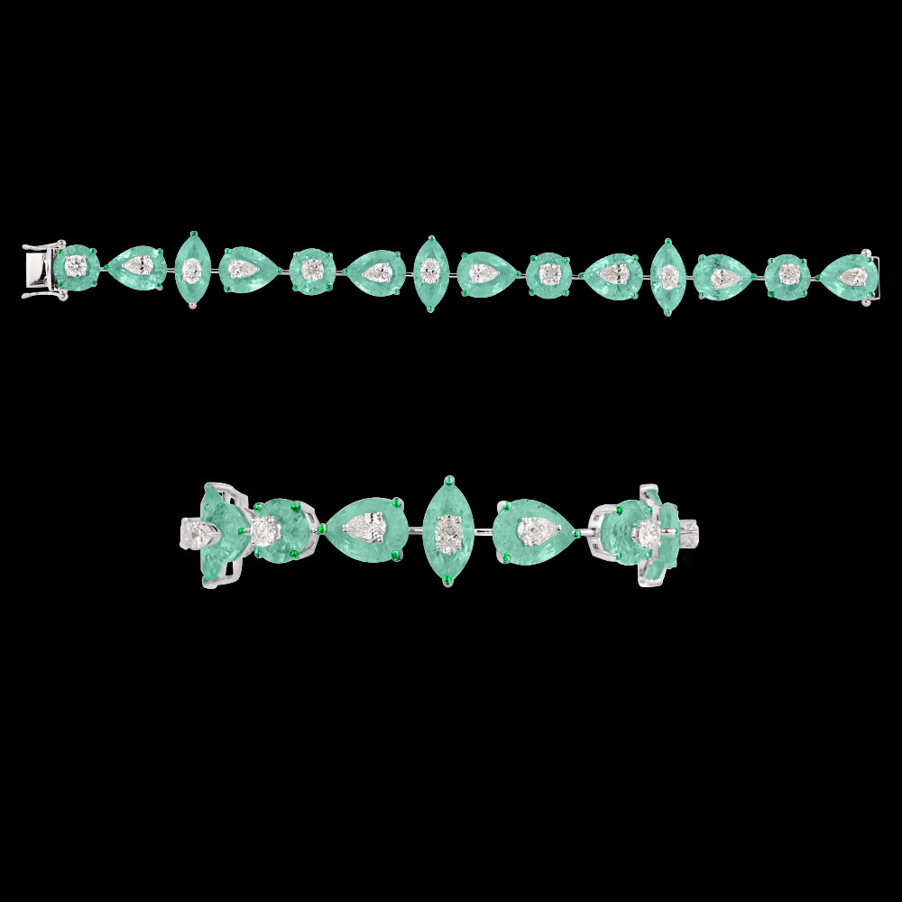 Gemstone Bracelets – 18K White Gold | Gharenu GH004WBRNDP11254(E)