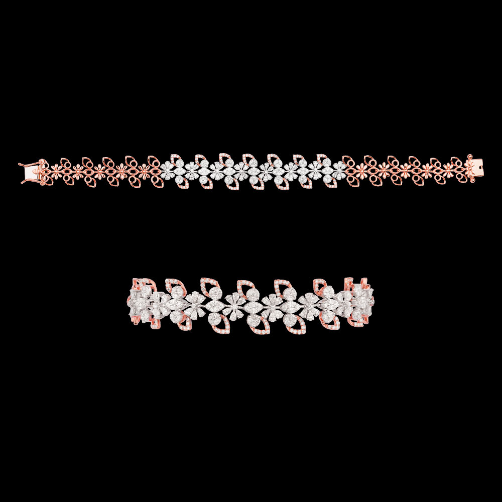 18K Two Tone (Rose Gold + White Gold) EXCLUSIVE TENNIS BRACELETS