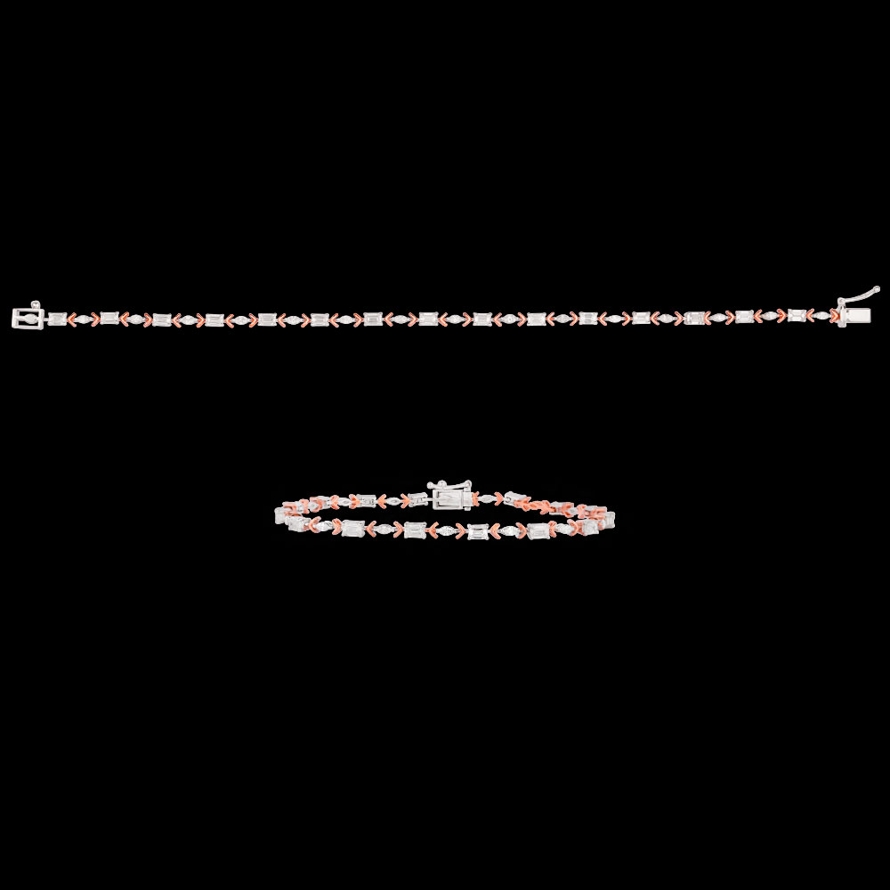 18K Two Tone (Rose Gold + White Gold) DELICATE BRACELETS