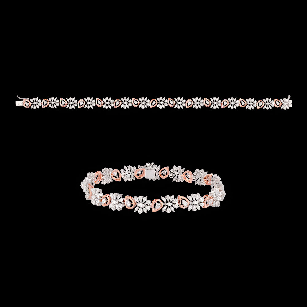 18K Two Tone (Rose Gold + White Gold) EXCLUSIVE TENNIS BRACELETS