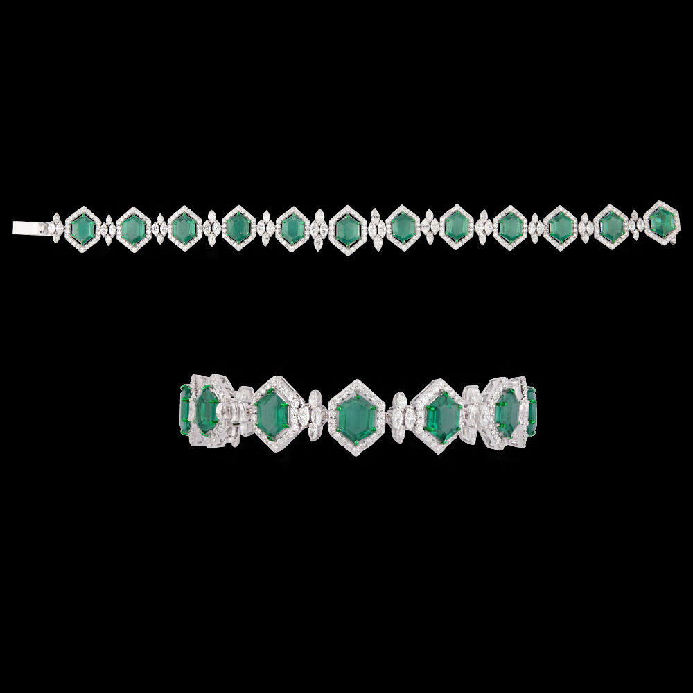 18K White Gold GEMSTONE BRACELETS