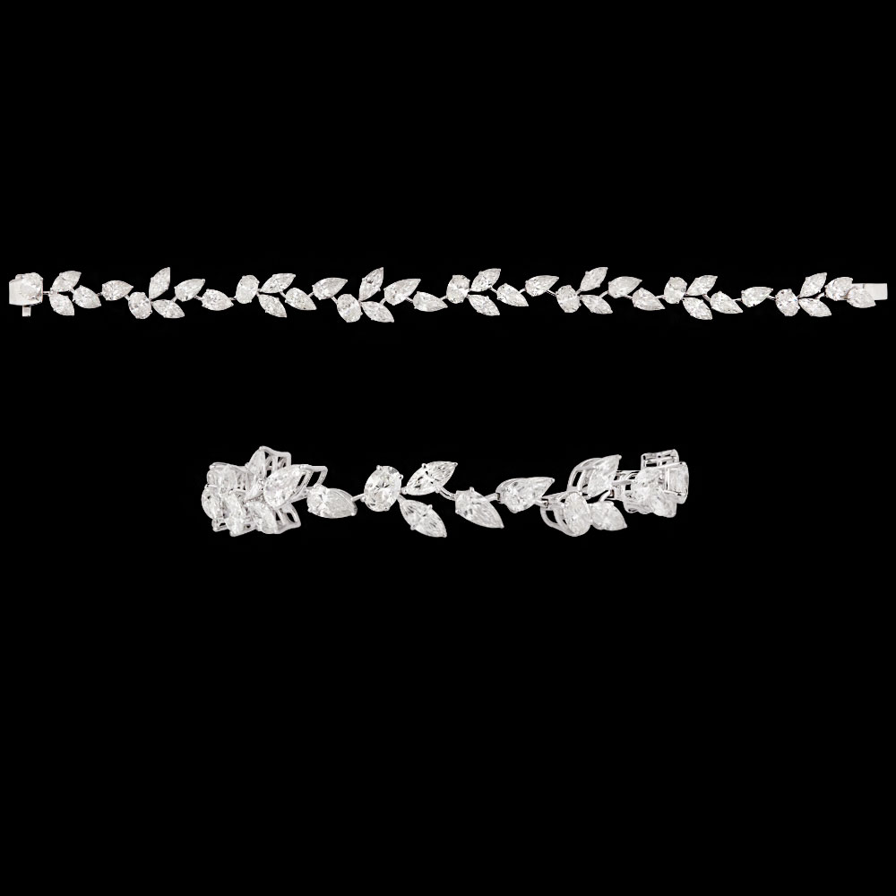 18K White Gold Pointer Bracelets