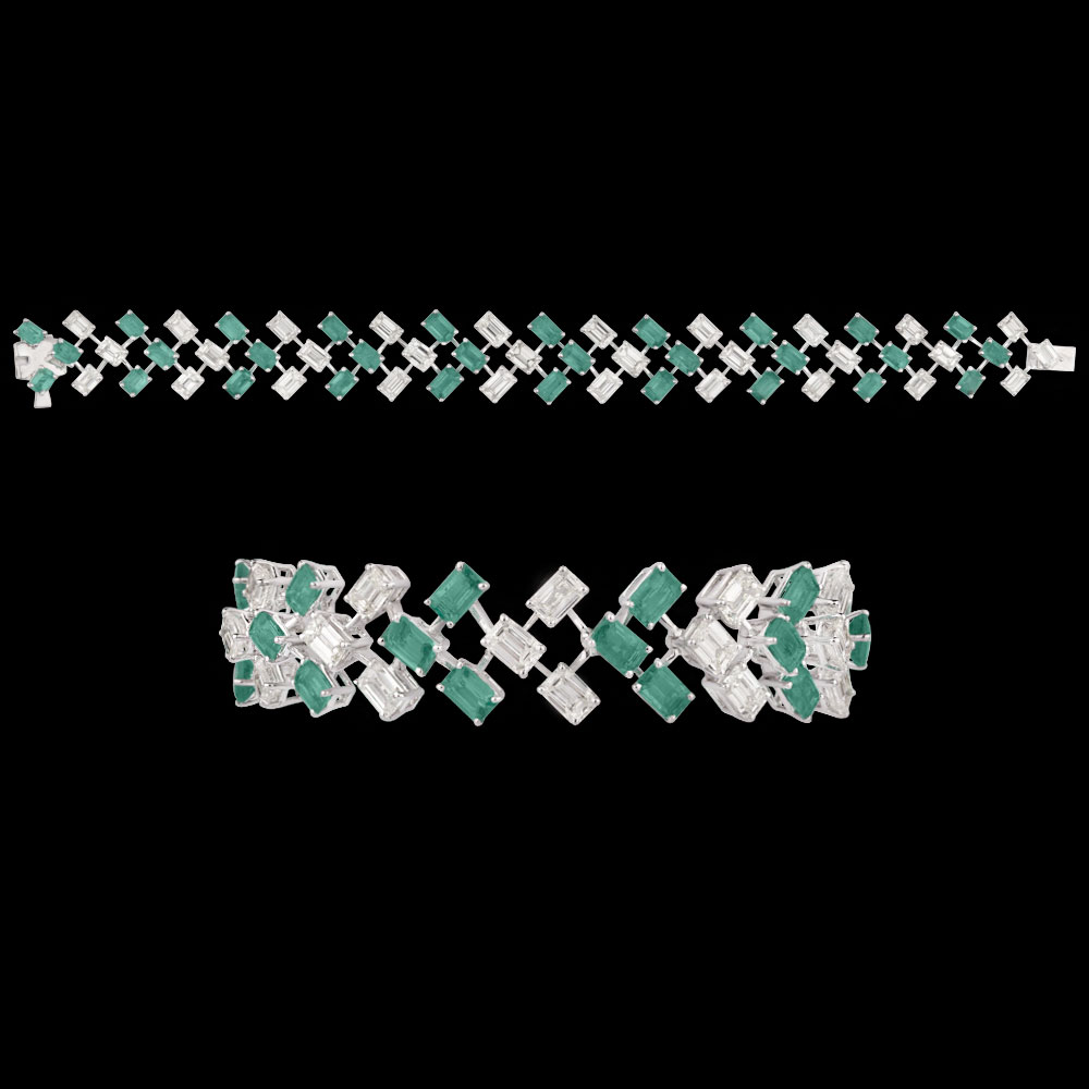 18K White Gold Pointer Bracelets