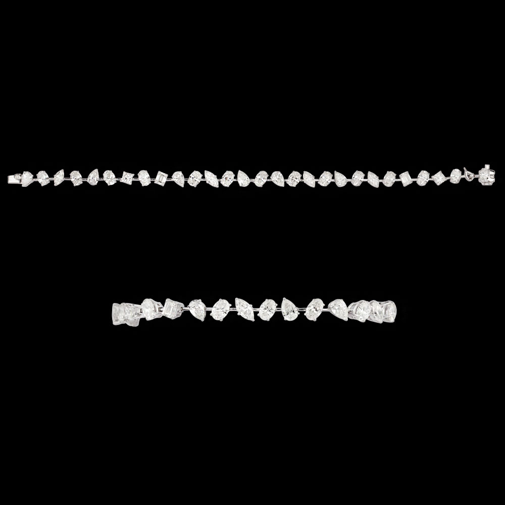 18K White Gold Pointer Bracelets