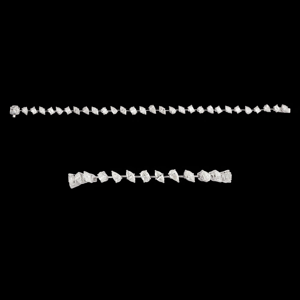 18K White Gold Pointer Bracelets