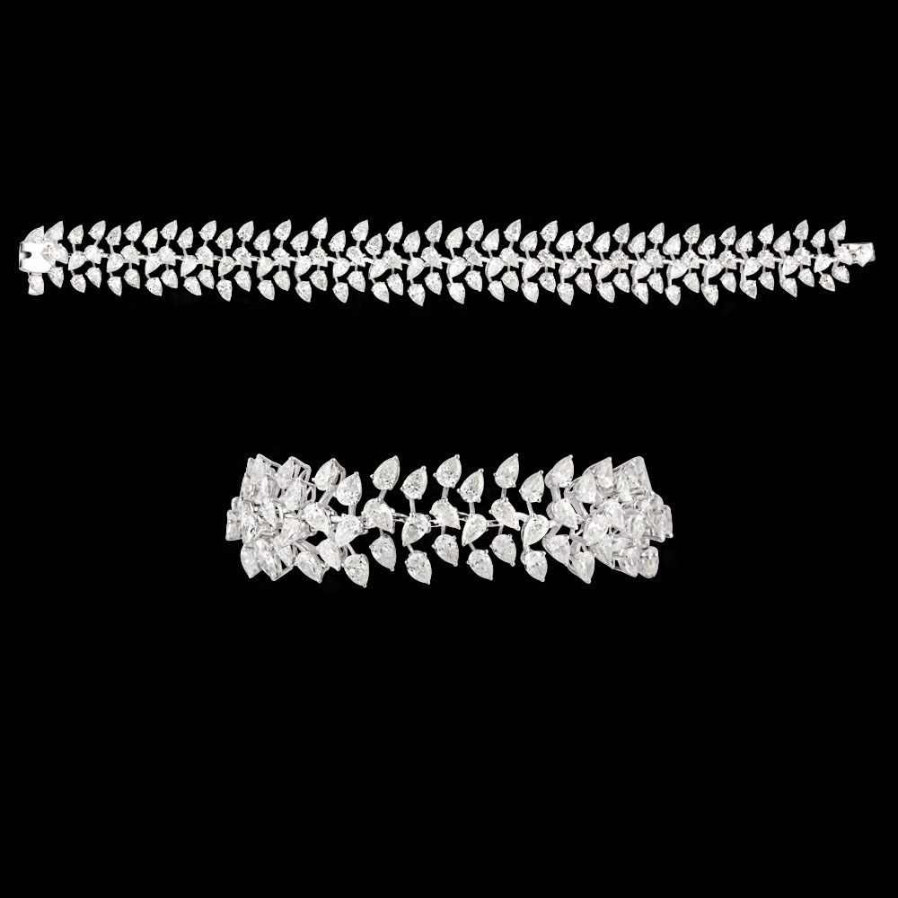 Pointer Bracelets – 14K White Gold | Gharenu GH073WBRVCADDD-44