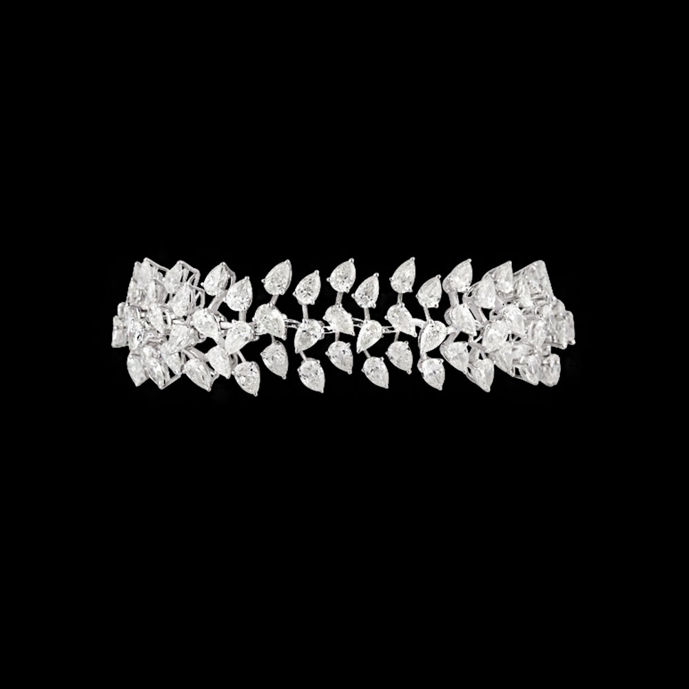 Pointer Bracelets – 14K White Gold | Gharenu GH073WBRVCADDD-44 Pointer Bracelets – 14K White Gold | Gharenu GH073WBRVCADDD-44