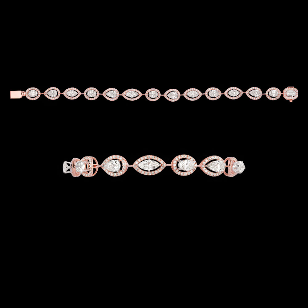 18K Two Tone (Rose Gold + White Gold) EXCLUSIVE TENNIS BRACELETS
