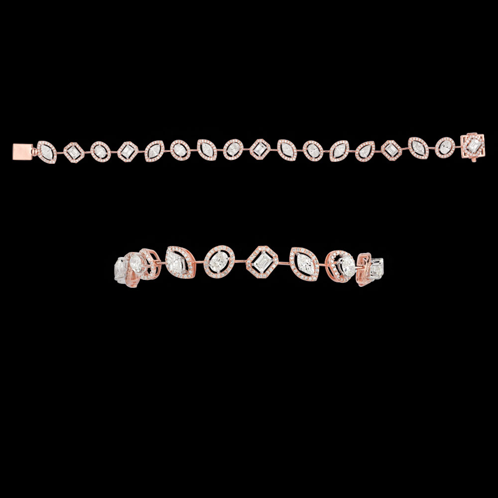 18K Two Tone (Rose Gold + White Gold) EXCLUSIVE TENNIS BRACELETS