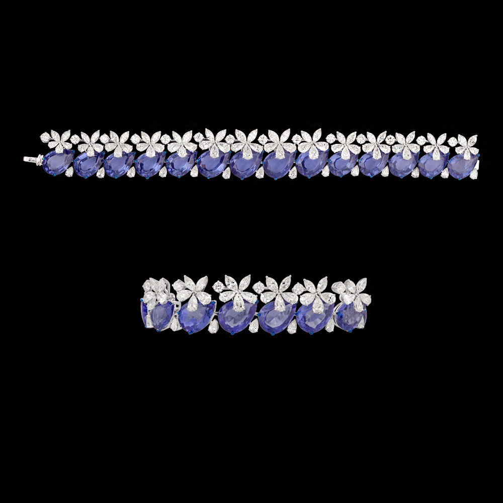 Exclusive Tennis Bracelets – 14K White Gold | Gharenu GH073WBRVCADDI-28(TZ)