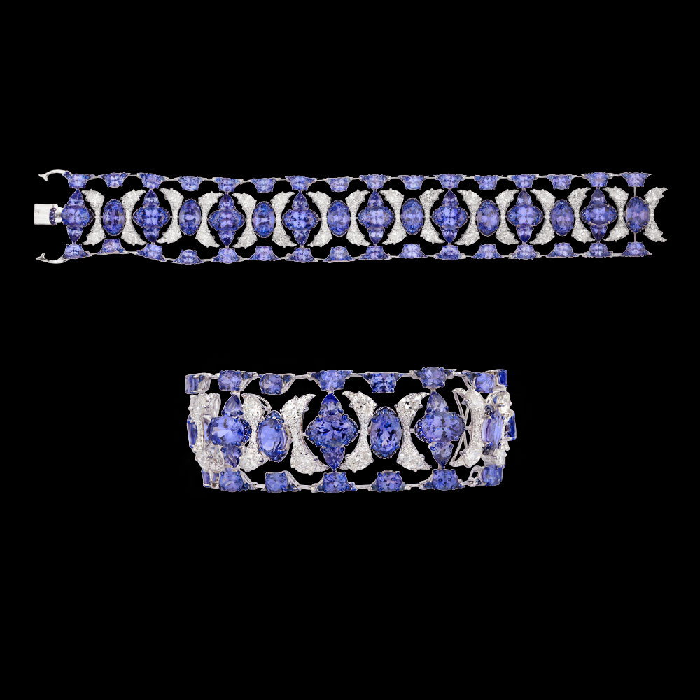 Gemstone Bracelets – 18K White Gold | Gharenu GH078WBRSPJPT-0136(AT)