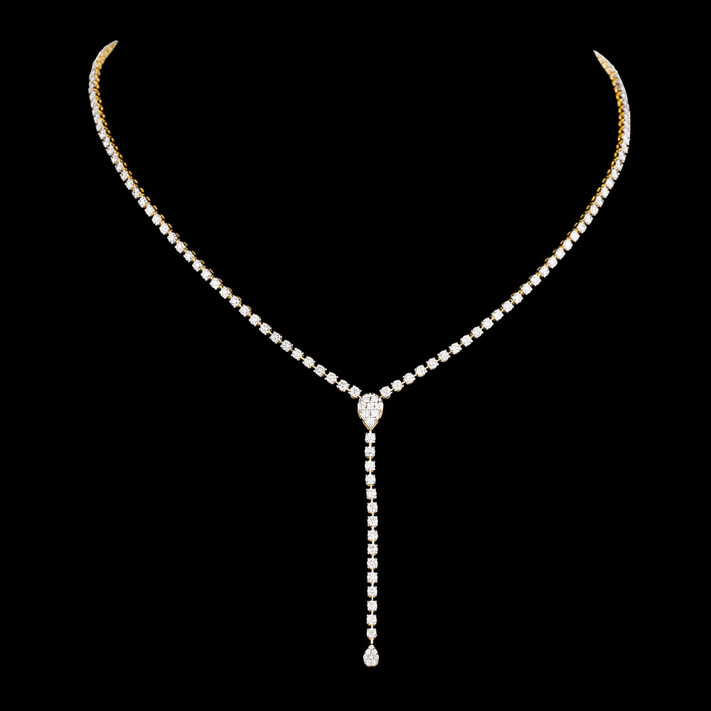 Diamond Chains – 14K Yellow Gold | Gharenu GH004NKCBSPCH2634