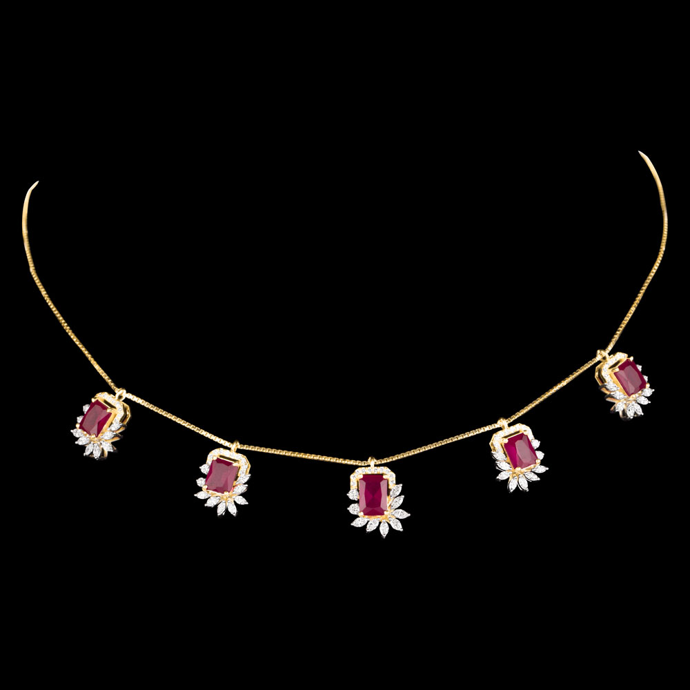 Diamond Chains – 18K Two Tone (White Gold + Yellow Gold) | Gharenu GH048NCKNK-3744N(R)