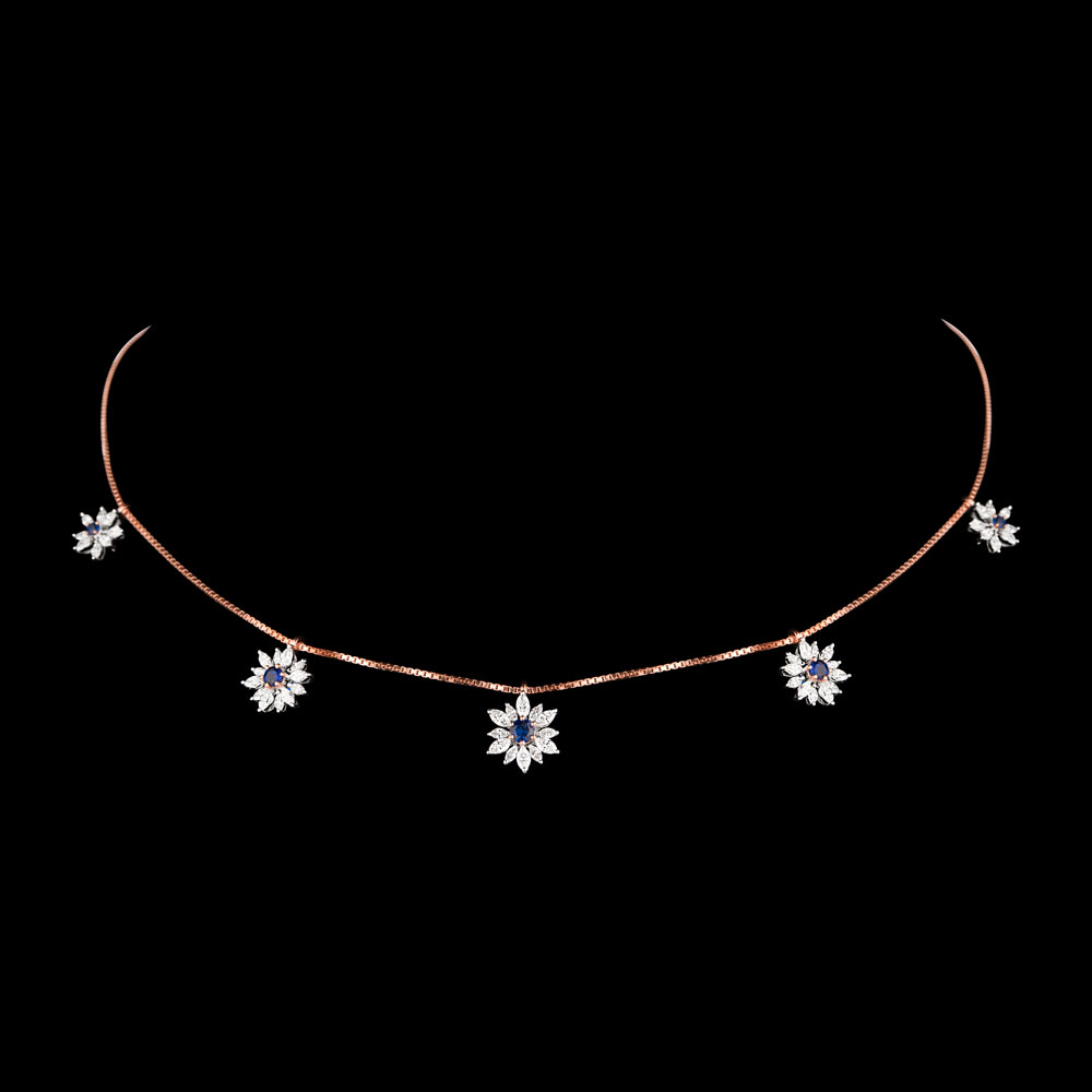 Gemstone Chains – 18K Rose Gold | Gharenu GH048NCKNK-3771N(B)