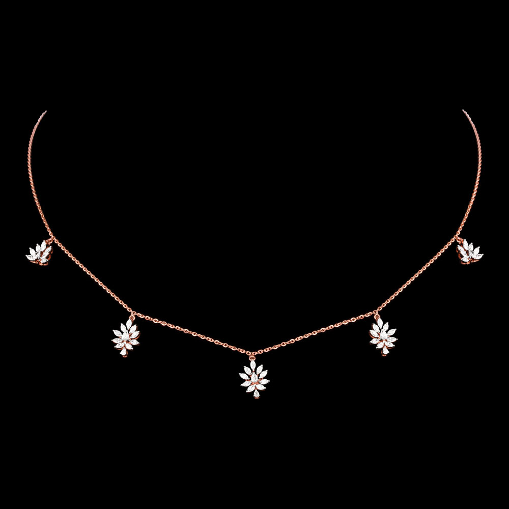 Diamond Chains – 18K Rose Gold | Gharenu GH048NCKNK-3772N