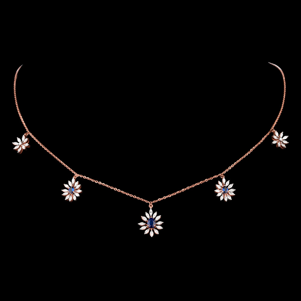 Gemstone Chains – 18K Rose Gold | Gharenu GH048NCKNK-3773N(B)
