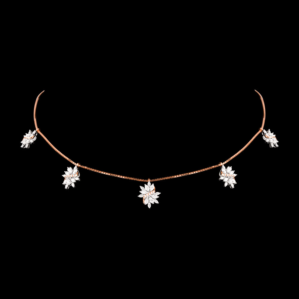 Diamond Chains – 18K Rose Gold | Gharenu GH048NCKNK-3774N Diamond Chains – 18K Rose Gold | Gharenu GH048NCKNK-3774N
