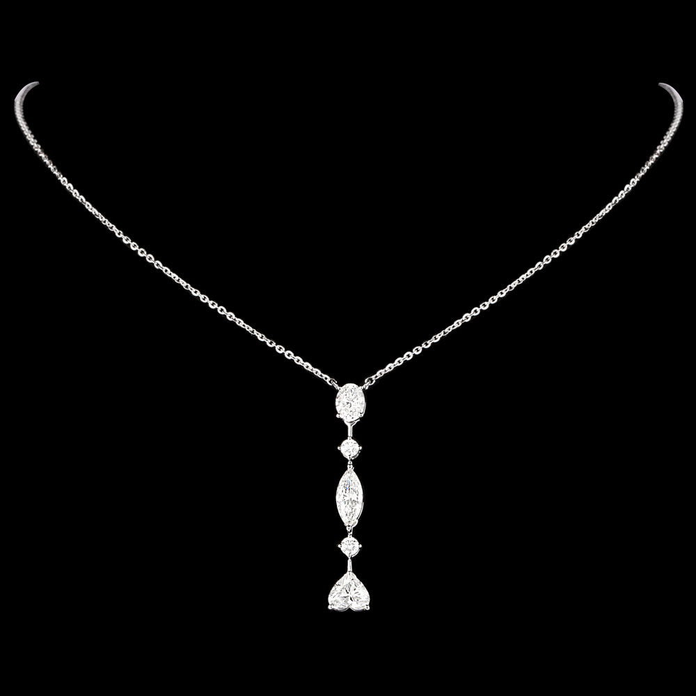 Diamond Chains – 18K White Gold | Gharenu GH074NKCTLP-134
