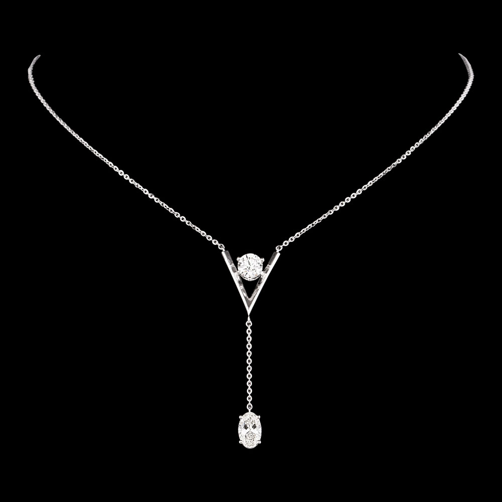 Diamond Chains – 18K White Gold | Gharenu GH074NKCTLP-144