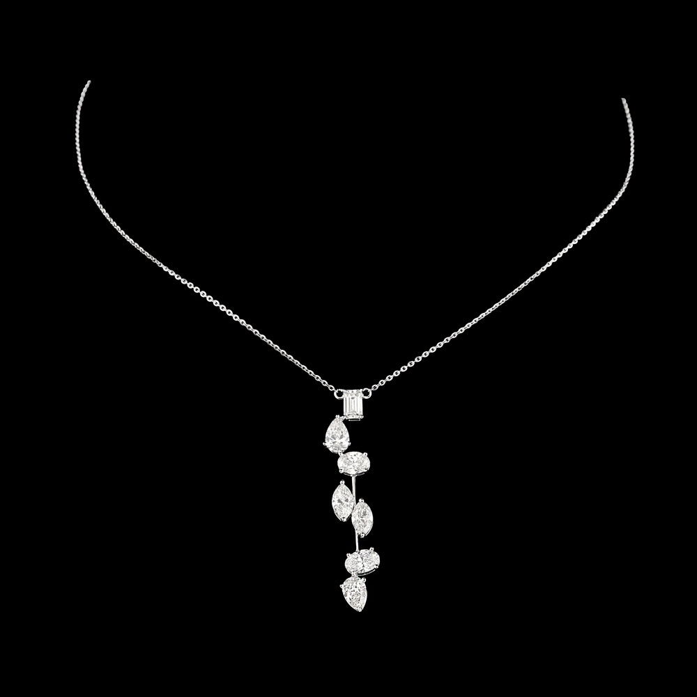 Diamond Chains – 18K White Gold | Gharenu GH074NKCTLP-154
