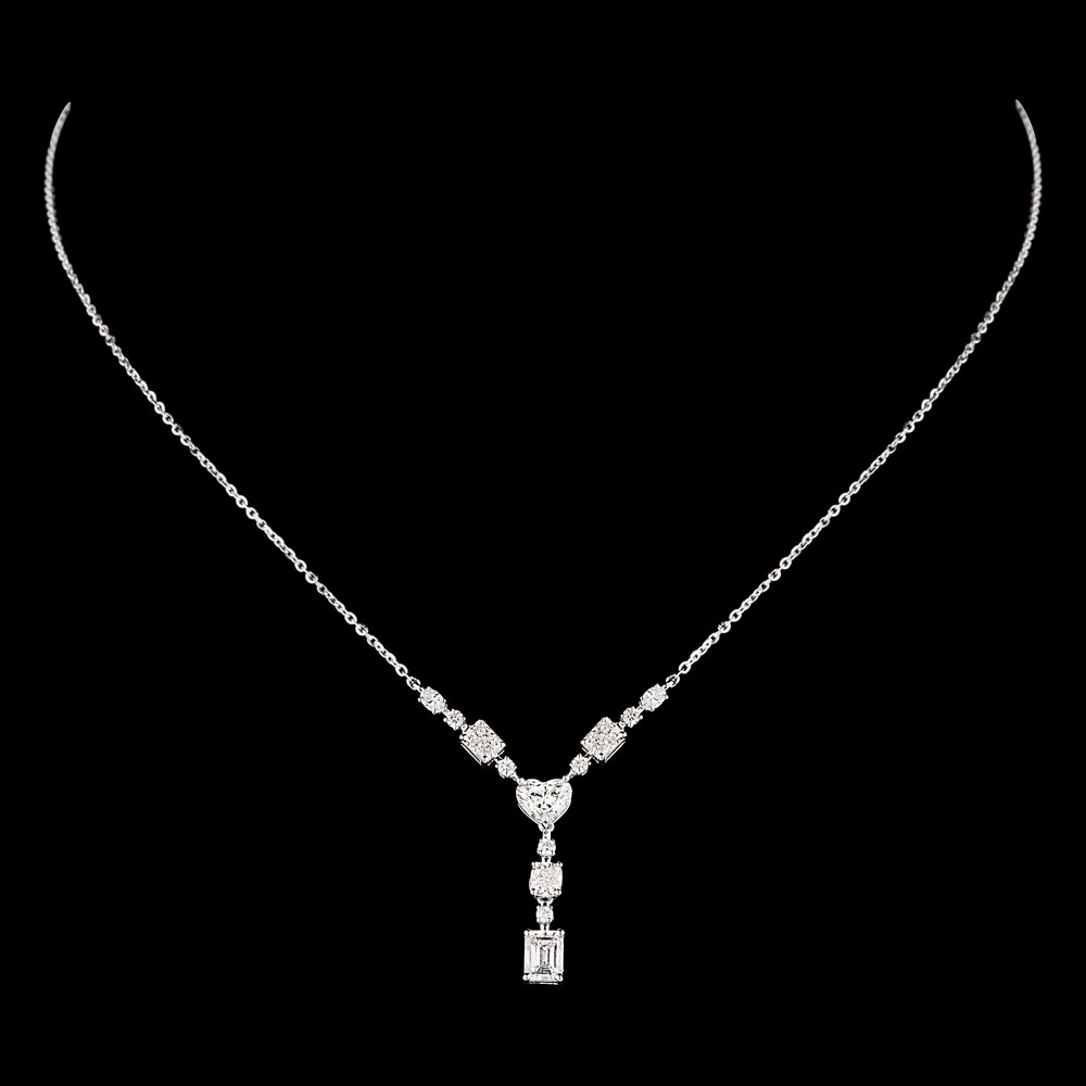 Diamond Chains – 18K White Gold | Gharenu GH074NKCTLP-157