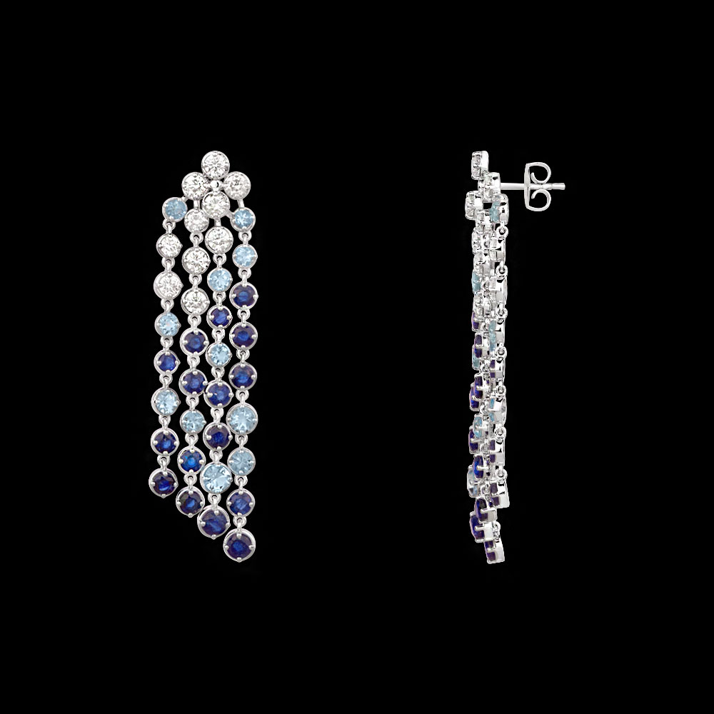 Danglers – 14K White Gold | Gharenu GH004ERGBSP3010270(B)