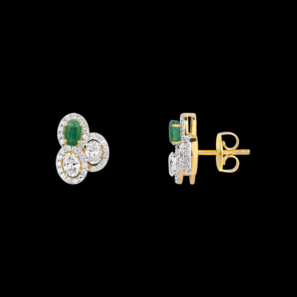 Studs – 14K Yellow Gold | Gharenu GH004ERGBSP3010272(E)