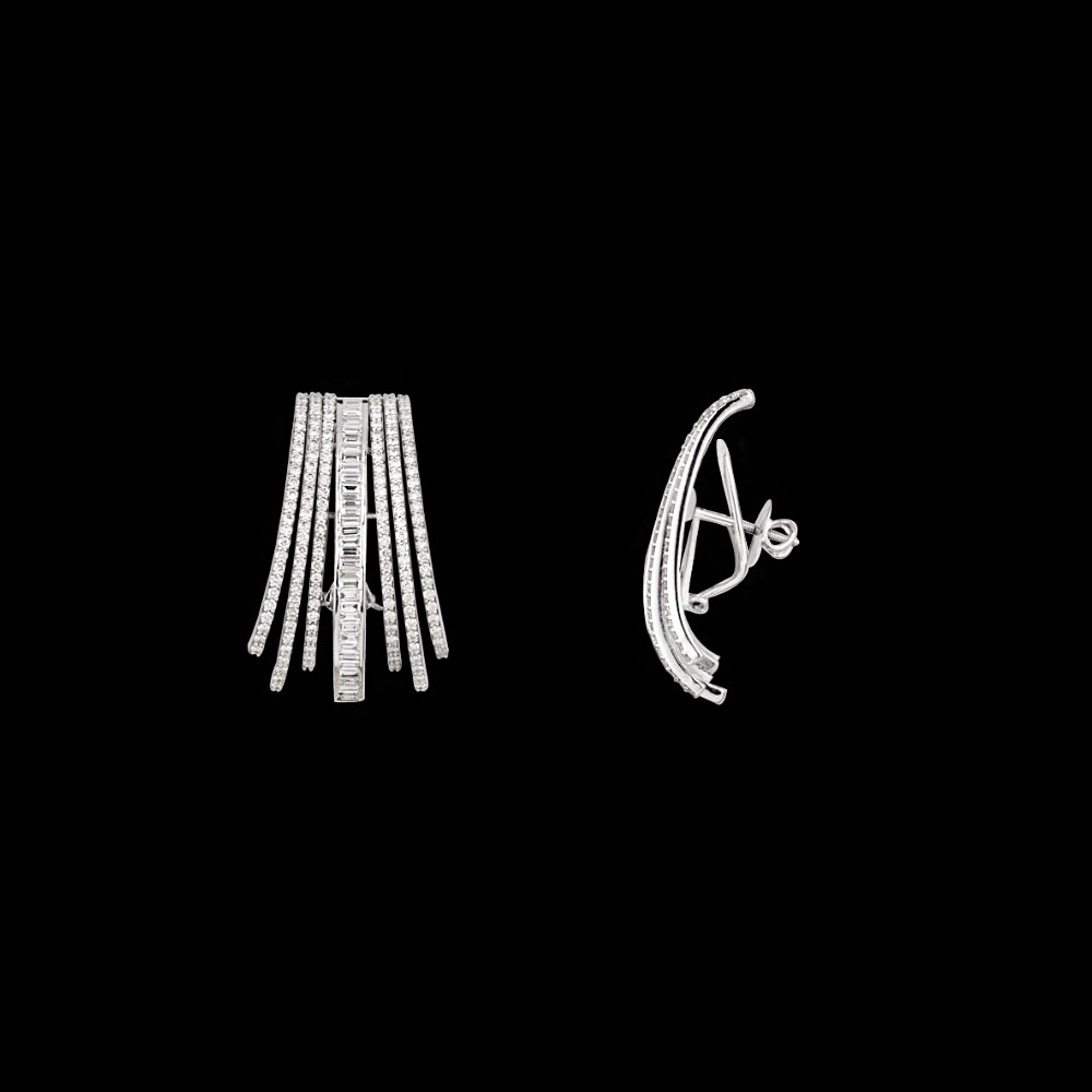 Exclusive Earrings – 14K White Gold | Gharenu GH004ERGBSP301041