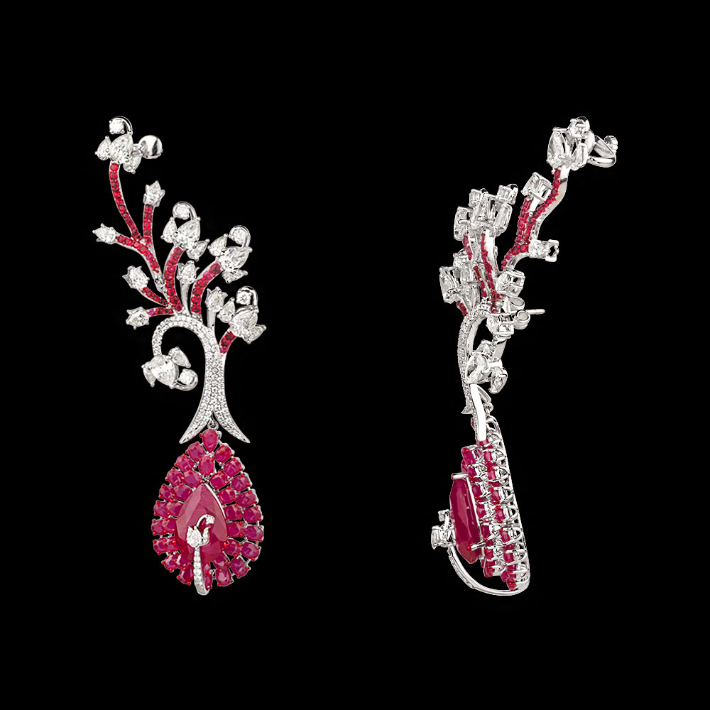 Exclusive Earrings – 14K White Gold | Gharenu GH004ERGNDP301662(R)