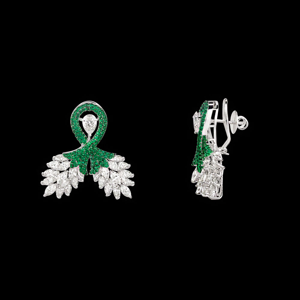 Studs – 14K White Gold | Gharenu GH004ERGNDP301667(E)