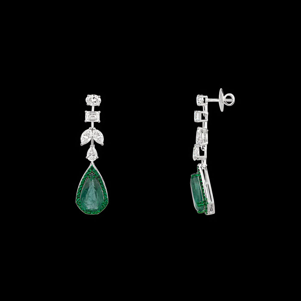 Danglers – 14K White Gold | Gharenu GH004ERGNDP301670(E)