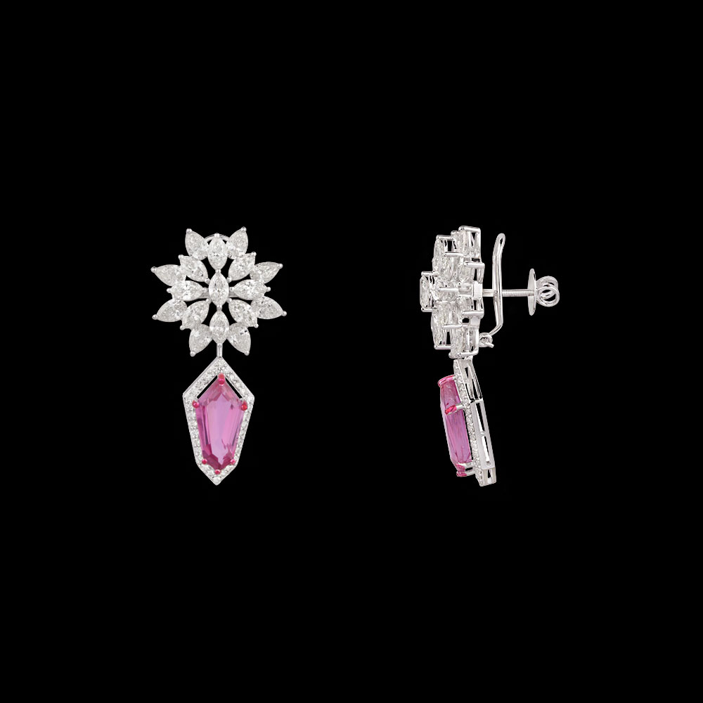 Danglers – 14K White Gold | Gharenu GH004ERGNDP301682(PK)