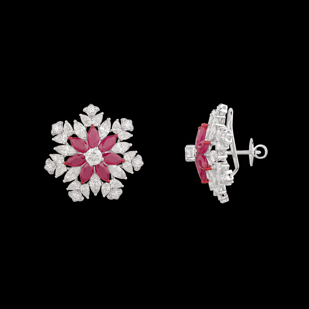 Studs – 14K White Gold | Gharenu GH004ERGSKH-178(R)