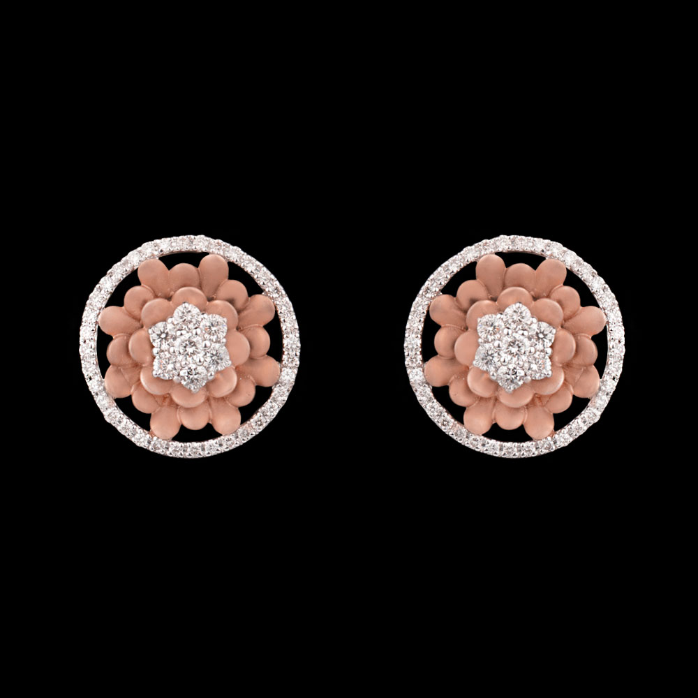 14K Two Tone (Rose Gold + Yellow Gold) STUDS