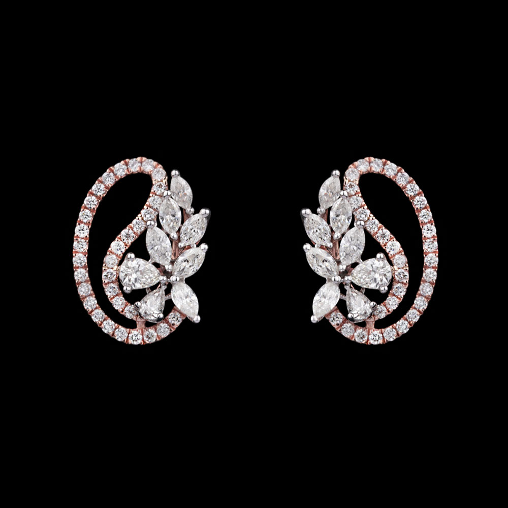 14K Two Tone (Rose Gold + Yellow Gold) EXCLUSIVE EARRINGS