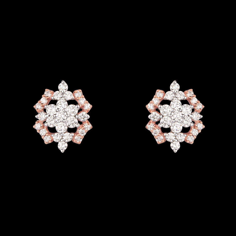 14K Two Tone (Rose Gold + Yellow Gold) STUDS