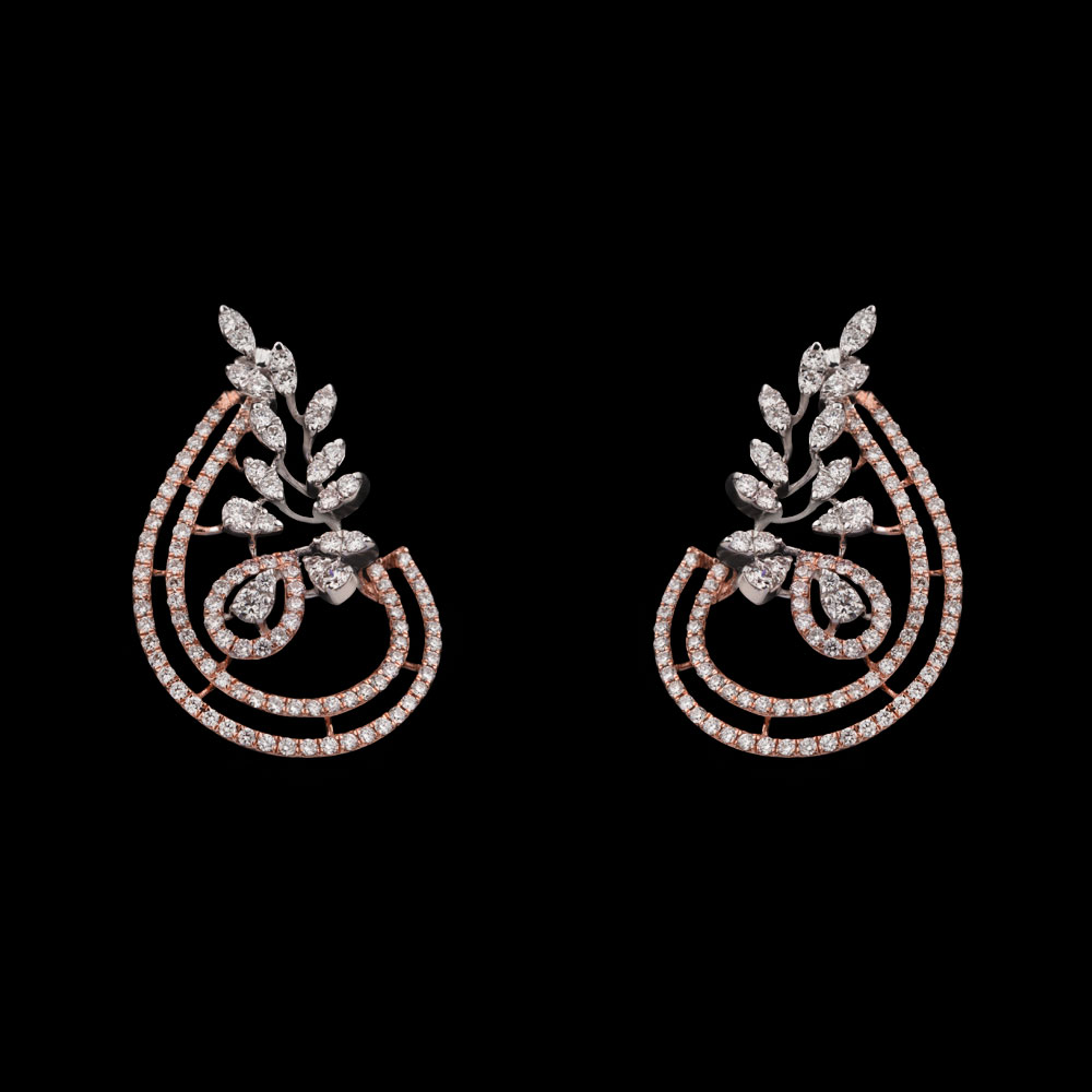18K Two Tone (Rose Gold + Yellow Gold) EXCLUSIVE EARRINGS