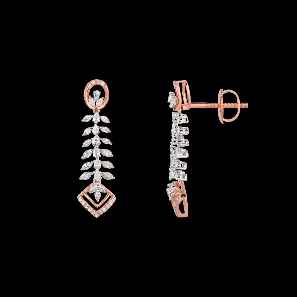 18K Two Tone (Rose Gold + White Gold) DANGLERS