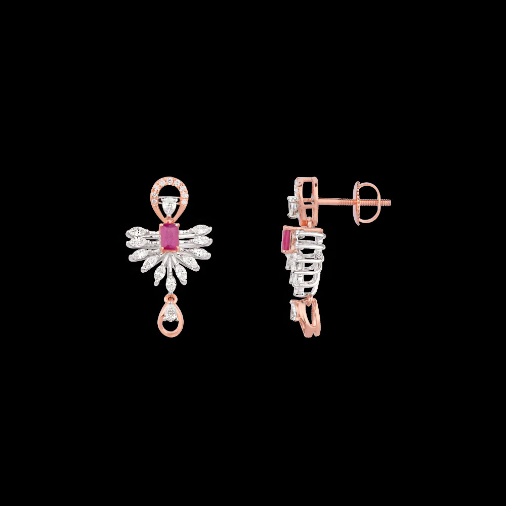 18K Two Tone (Rose Gold + White Gold) DANGLERS