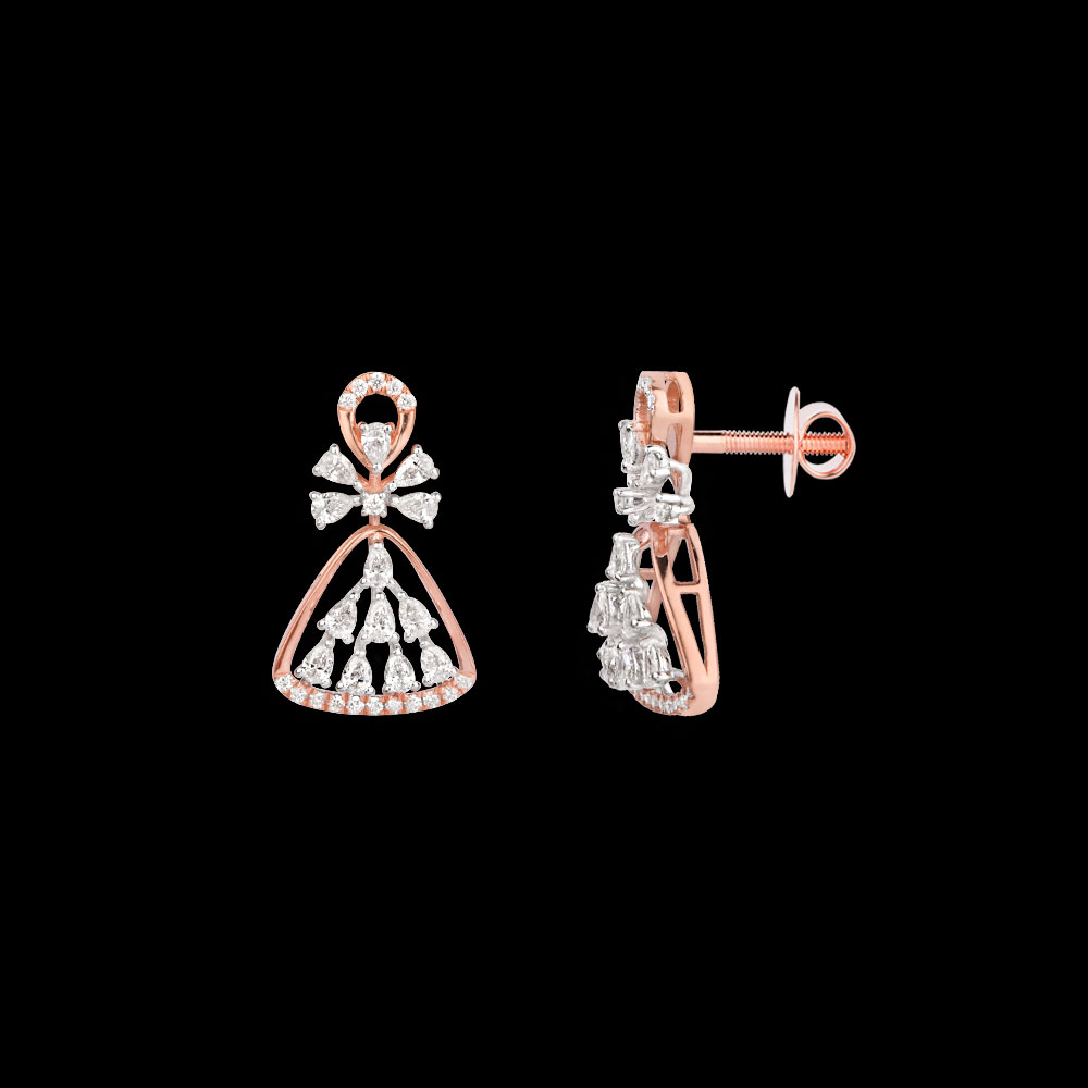 18K Two Tone (Rose Gold + White Gold) DANGLERS