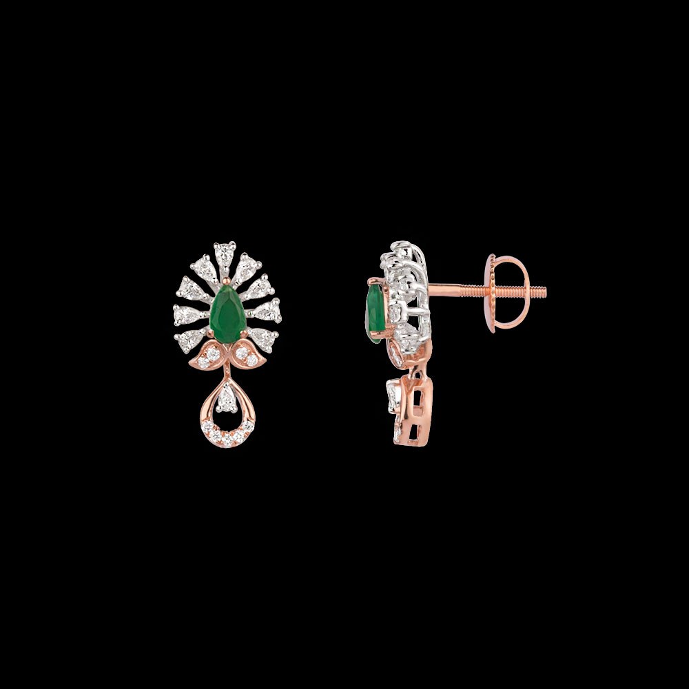 18K Two Tone (Rose Gold + White Gold) DANGLERS